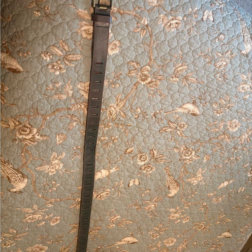 Free People We the Free Jona Belt Leather, Size M, Green with Brown - Picture 7 of 7